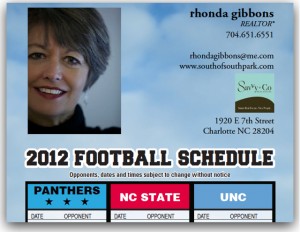 NFL and College Football 2012 realtor magnet